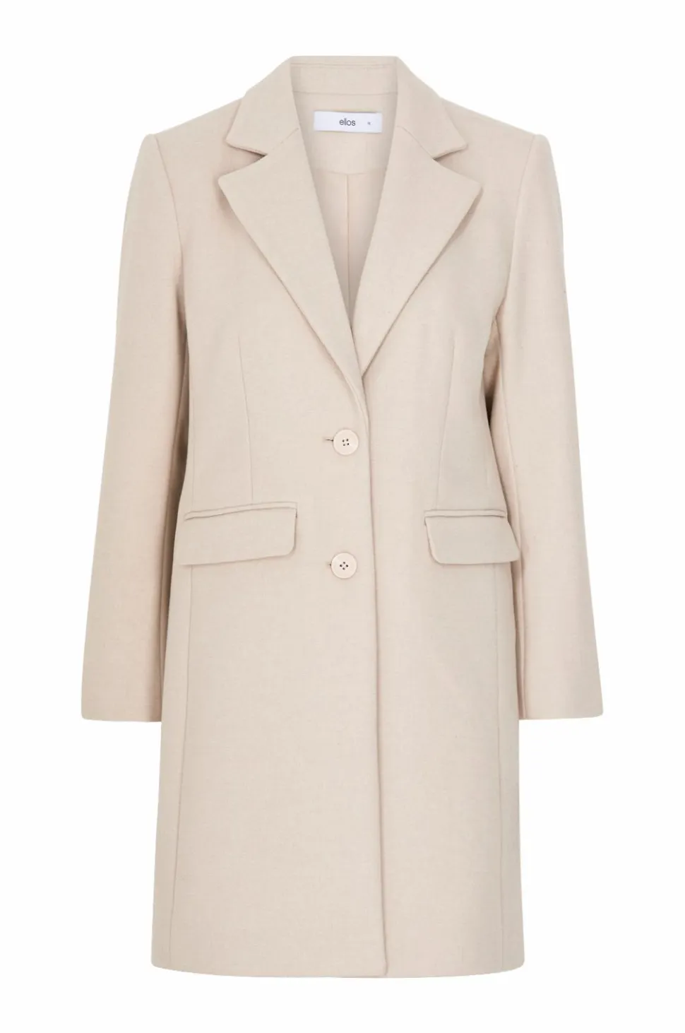 Ellos Collection Enkeltradet uldfrakke
