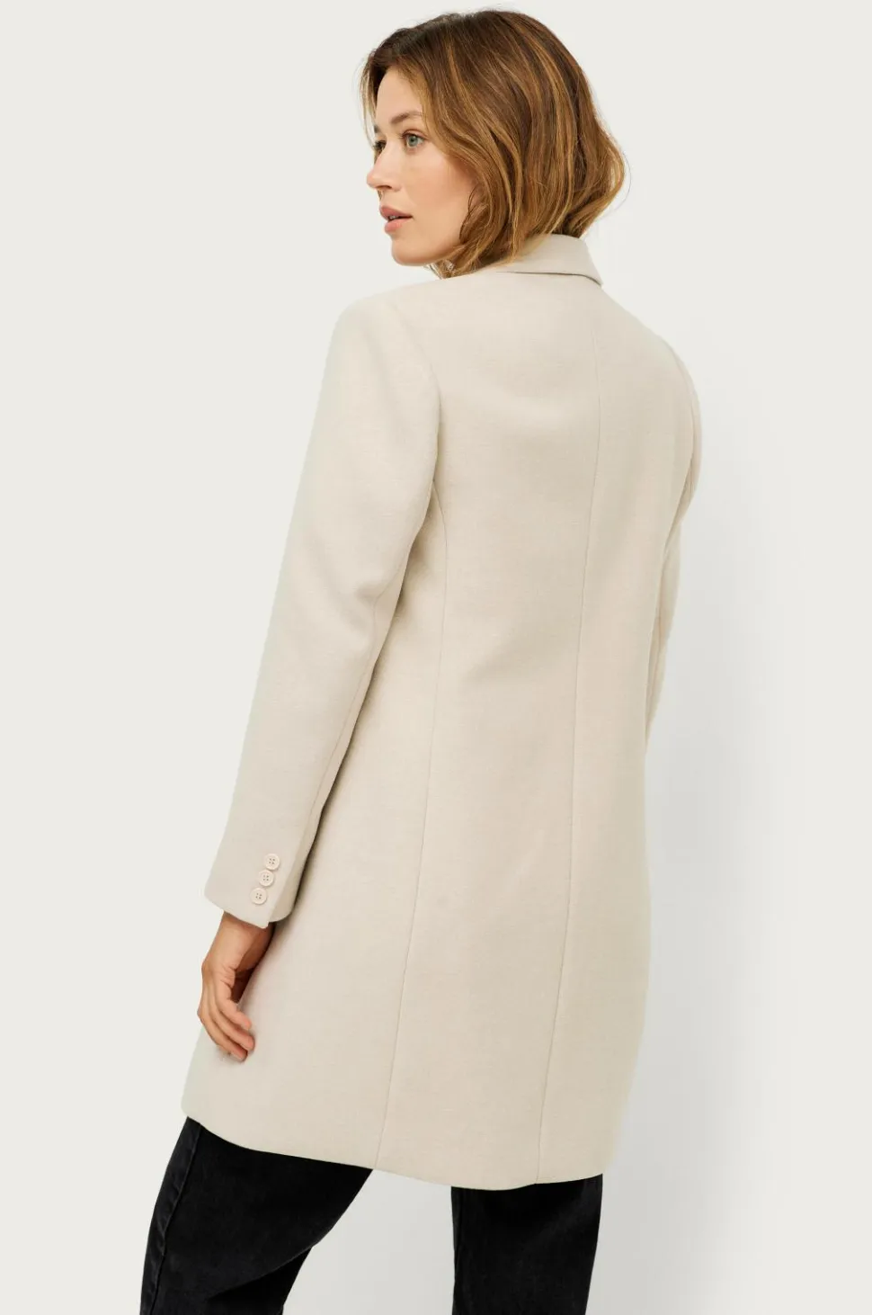 Ellos Collection Enkeltradet uldfrakke