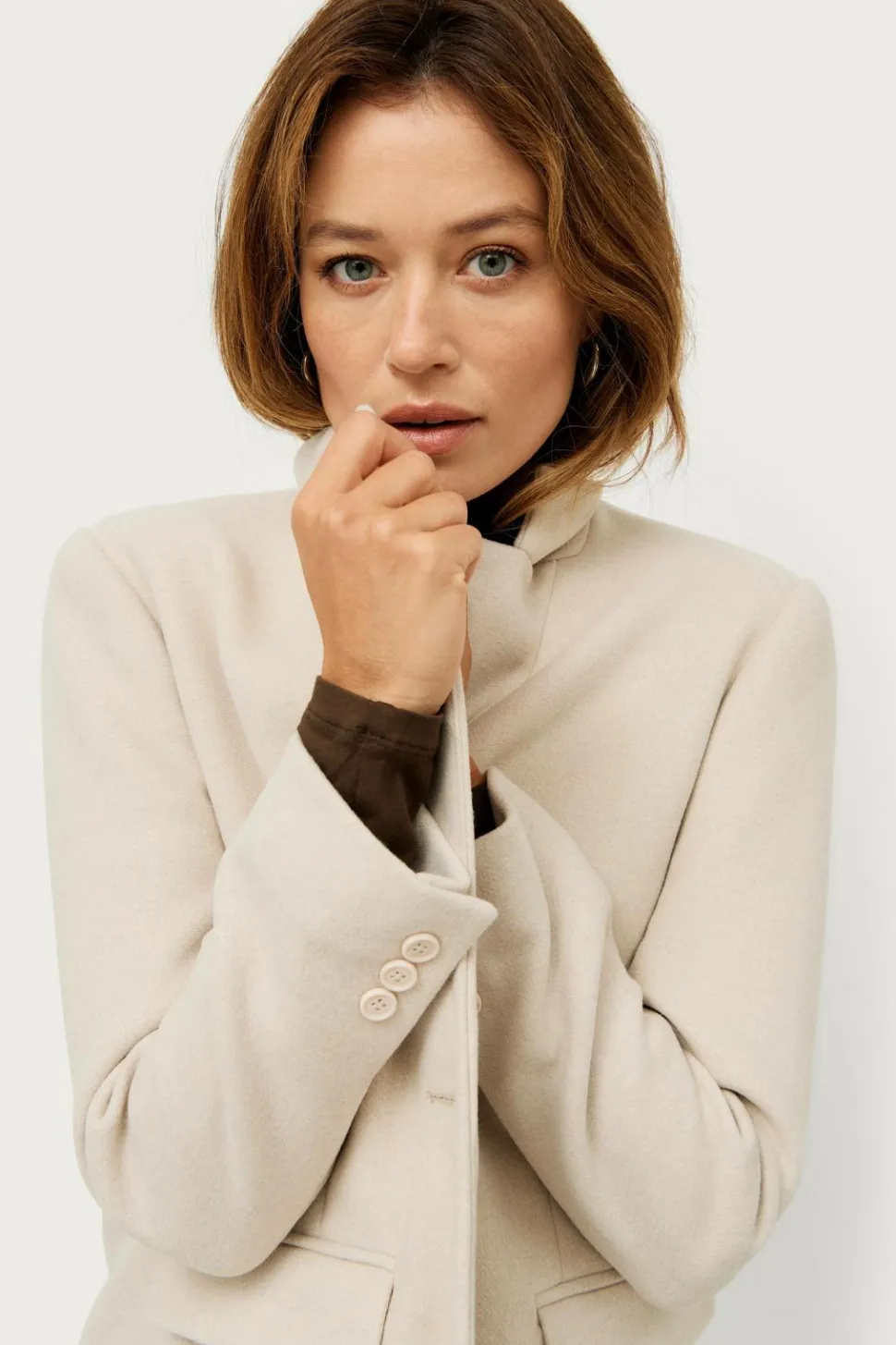 Ellos Collection Enkeltradet uldfrakke