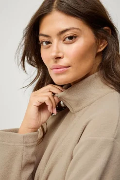 Ellos Collection Fleecetrøje med halv lynlås