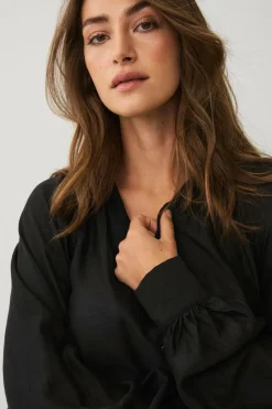 Ellos Collection Gennemsigtig bluse med v-hals