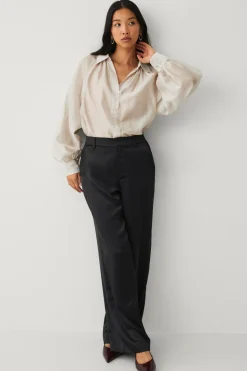 Ellos Collection Gennemsigtig bluse med v-hals