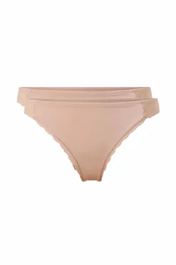 Ellos Collection G-streng med blonder i siderne, 2-pak