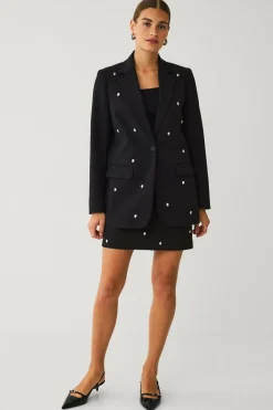 Ellos Collection Habitjakke med rhinstene