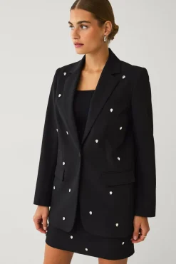 Ellos Collection Habitjakke med rhinstene