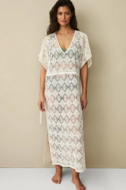 Ellos Collection Hæklet kaftan-strandkjole