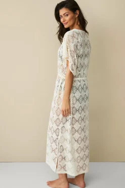 Ellos Collection Hæklet kaftan-strandkjole