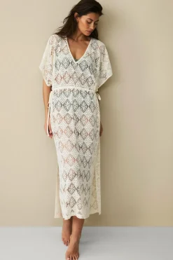 Ellos Collection Hæklet kaftan-strandkjole