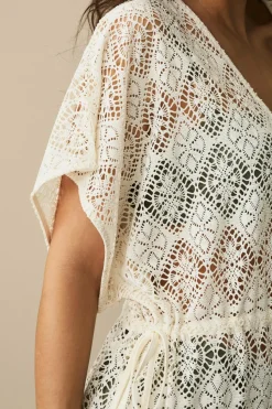 Ellos Collection Hæklet kaftan-strandkjole