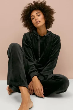 Ellos Collection Hættetrøje i velour