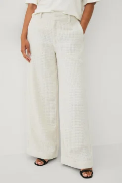 Ellos Collection Jakkesætsbukser med brede ben og høj talje