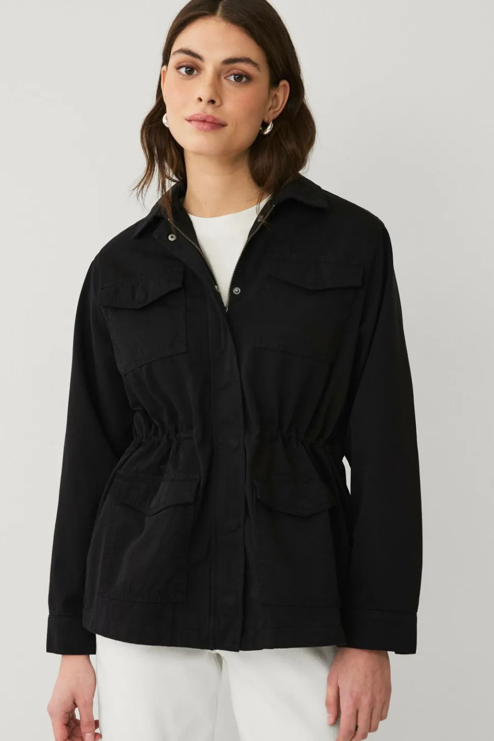 Ellos Collection Jakke i bomuldstwill