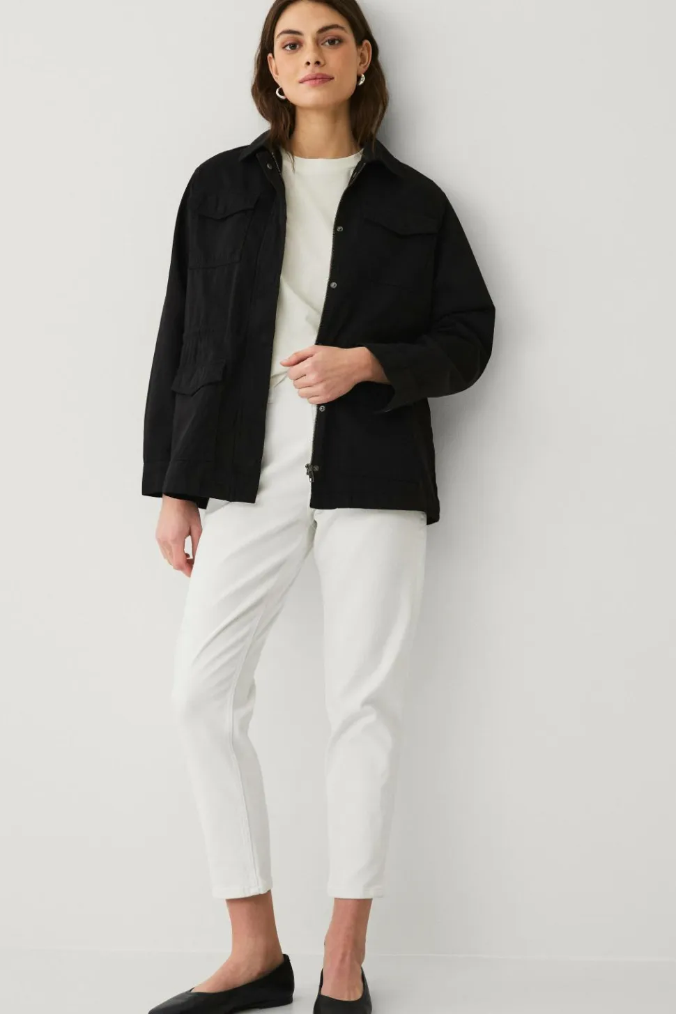 Ellos Collection Jakke i bomuldstwill