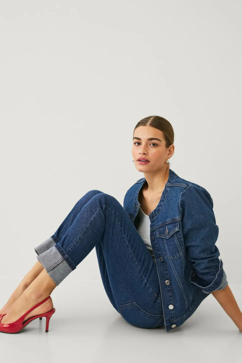 Ellos Collection Jeans Slim Straight Folded