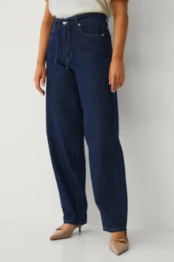 Ellos Collection Jeans med brede ben og bindebånd i taljen