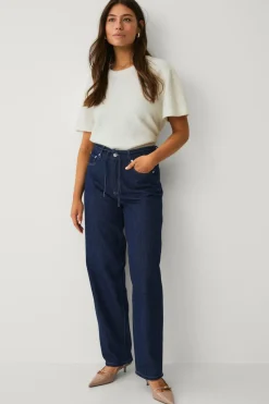 Ellos Collection Jeans med brede ben og bindebånd i taljen