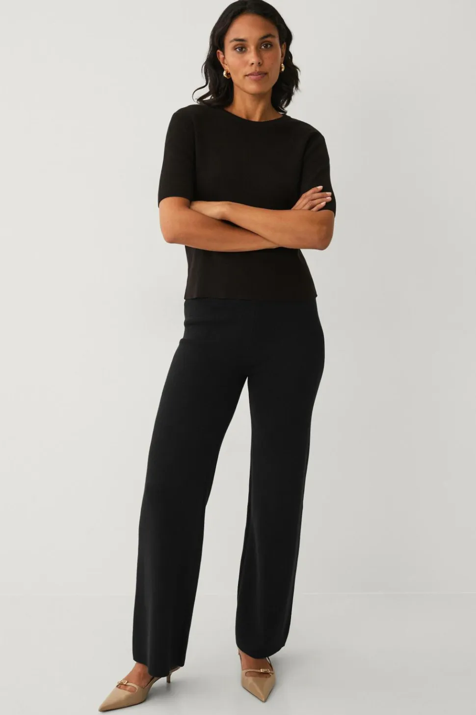 Ellos Collection Jerseybukser med brede ben