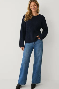 Ellos Collection Kabelstrikket Pullover