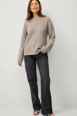 Ellos Collection Kabelstrikket Pullover