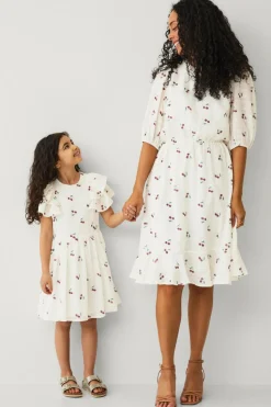 Ellos Collection Kjole med flæseærmer