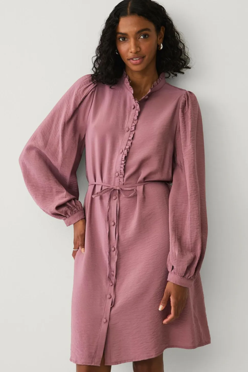 Ellos Collection Kjole med flæsekant