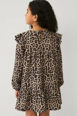 Ellos Collection Kjole med smock og flæser