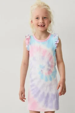 Ellos Collection Kjole med korte flæseærmer