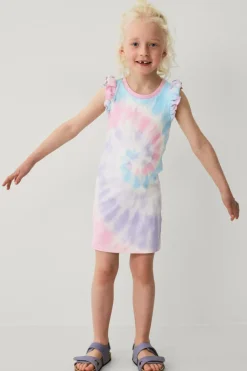 Ellos Collection Kjole med korte flæseærmer