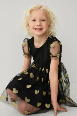 Ellos Collection Kjole med tylskørt og pufærmer