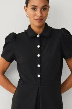 Ellos Collection Kjole i jersey med rhinstenknapper