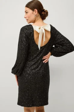 Ellos Collection Kort pailletkjole med en sløjfe