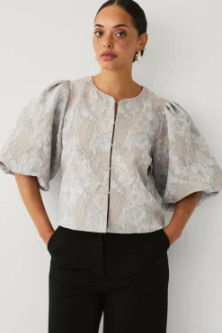 Ellos Collection Kort blusejakke med blomstermønster