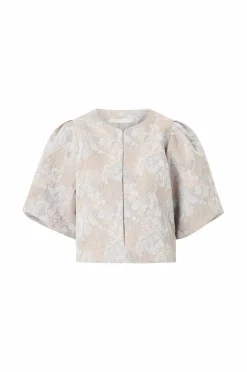 Ellos Collection Kort blusejakke med blomstermønster