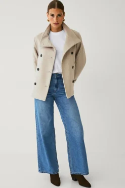 Ellos Collection Kort dobbeltradet frakke