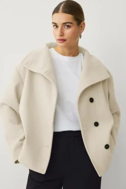 Ellos Collection Kort frakke med høj krave