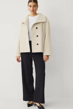 Ellos Collection Kort frakke med høj krave