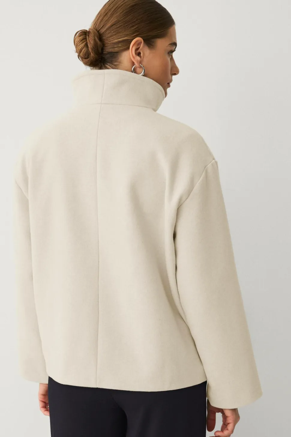 Ellos Collection Kort frakke med høj krave