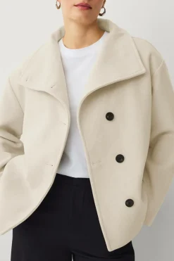 Ellos Collection Kort frakke med høj krave