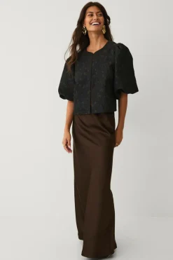 Ellos Collection Kort blusejakke med blomstermønster