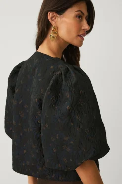 Ellos Collection Kort blusejakke med blomstermønster