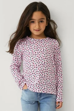 Ellos Collection Langærmet top med tryk