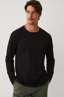 Ellos Collection Langærmet t-shirt med knaplukning