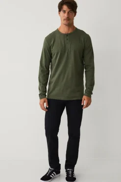 Ellos Collection Langærmet t-shirt med knaplukning