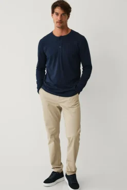 Ellos Collection Langærmet t-shirt med knaplukning