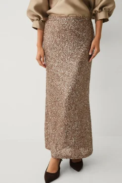 Ellos Collection Lang pailletnederdel