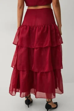 Ellos Collection Maxi nederdel med volanter