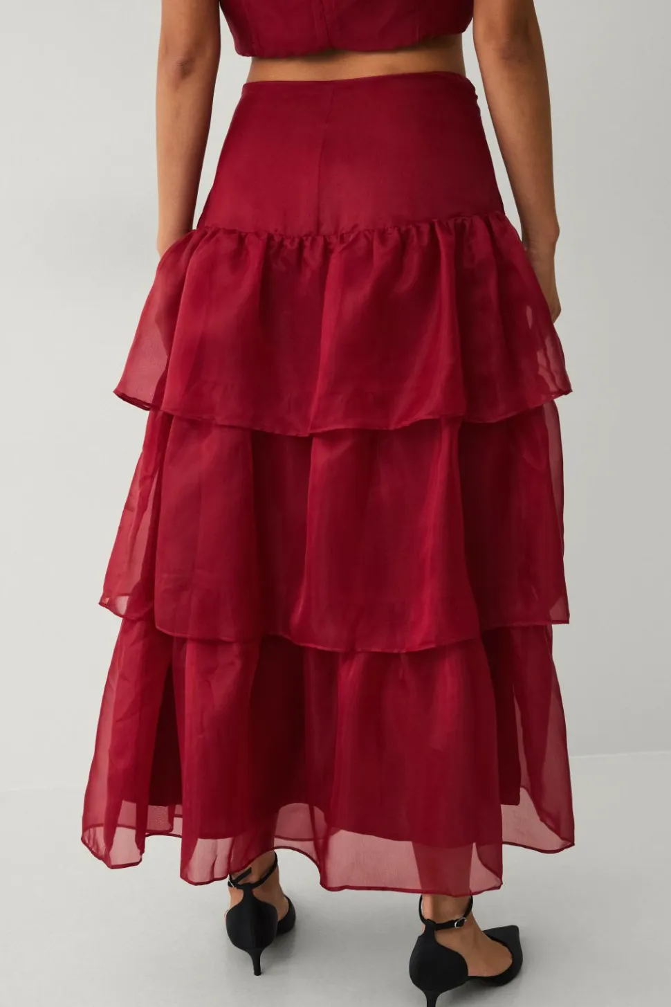 Ellos Collection Maxi nederdel med volanter