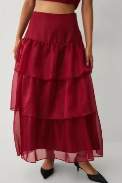 Ellos Collection Maxi nederdel med volanter