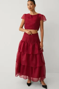 Ellos Collection Maxi nederdel med volanter