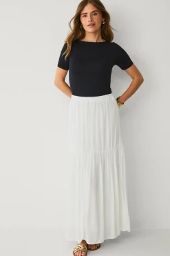 Ellos Collection Maxi nederdel med elastisk talje